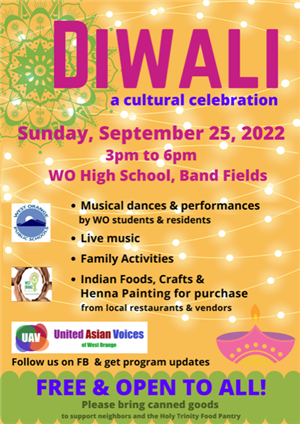  Diwali Celebration 3pm-6pm Sept. 25